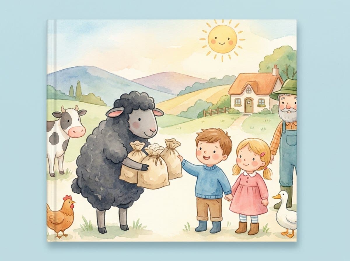Baa, Baa, Black Sheep printable flashcards cover