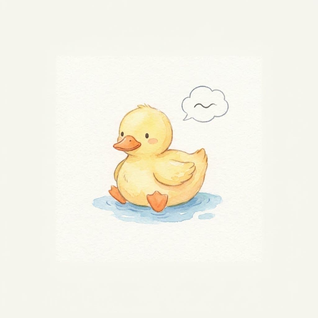 duck flashcard illustration