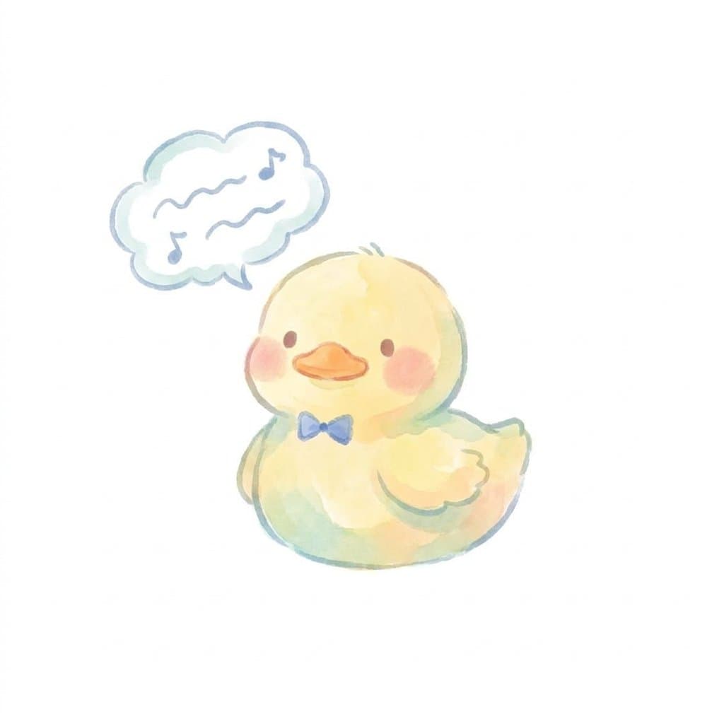 quack flashcard illustration