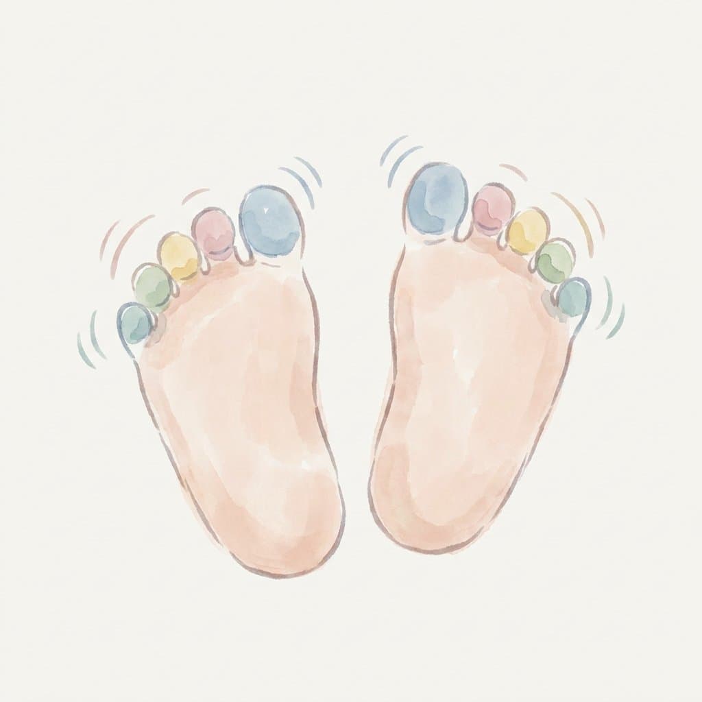 toes flashcard illustration