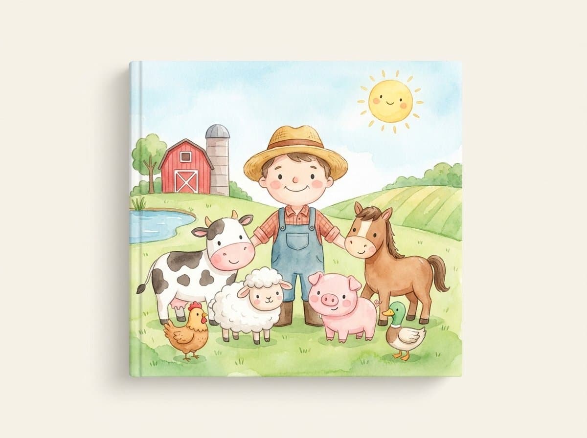 Old MacDonald Had a Farm printable flashcards cover