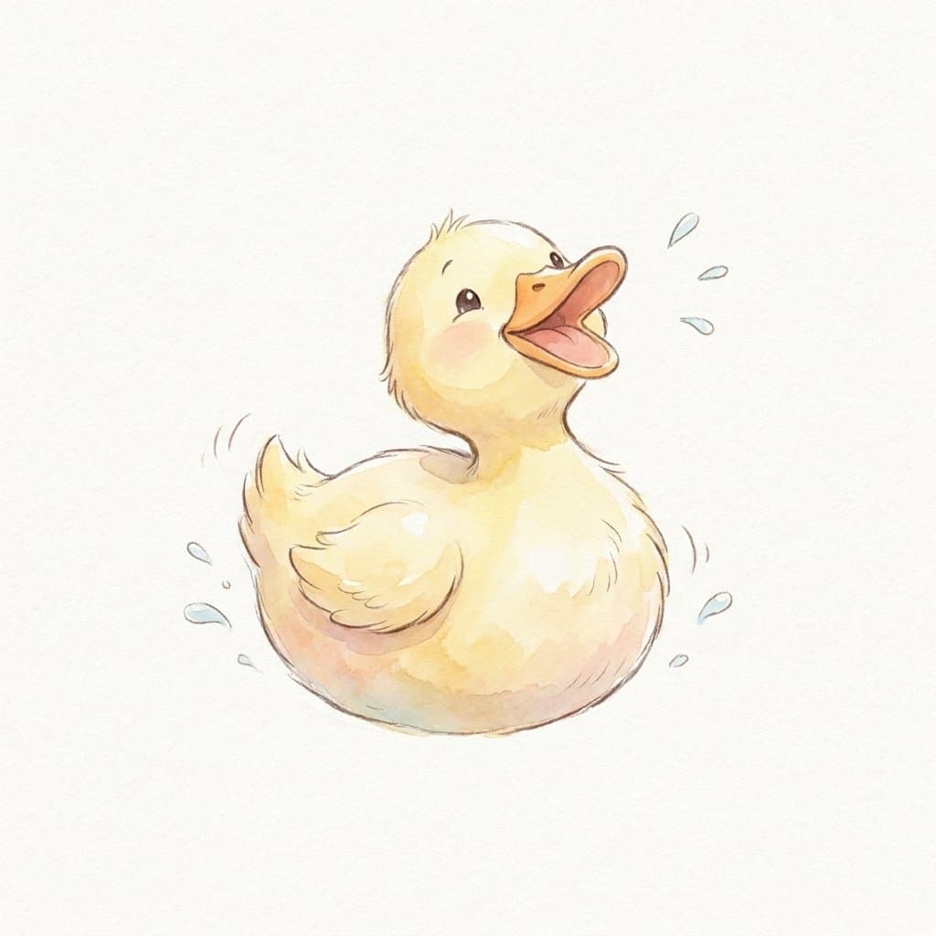 duck flashcard illustration