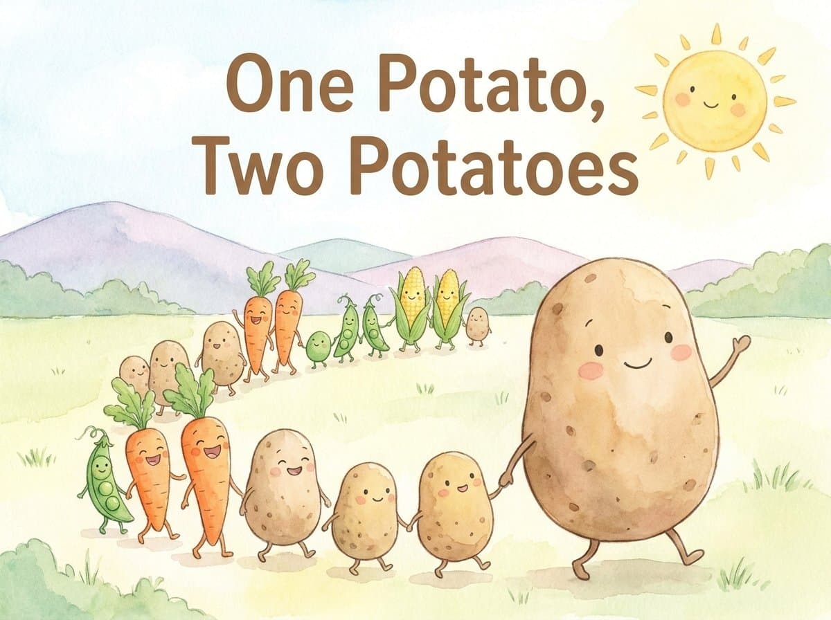 One Potato, Two Potatoes printable flashcards cover