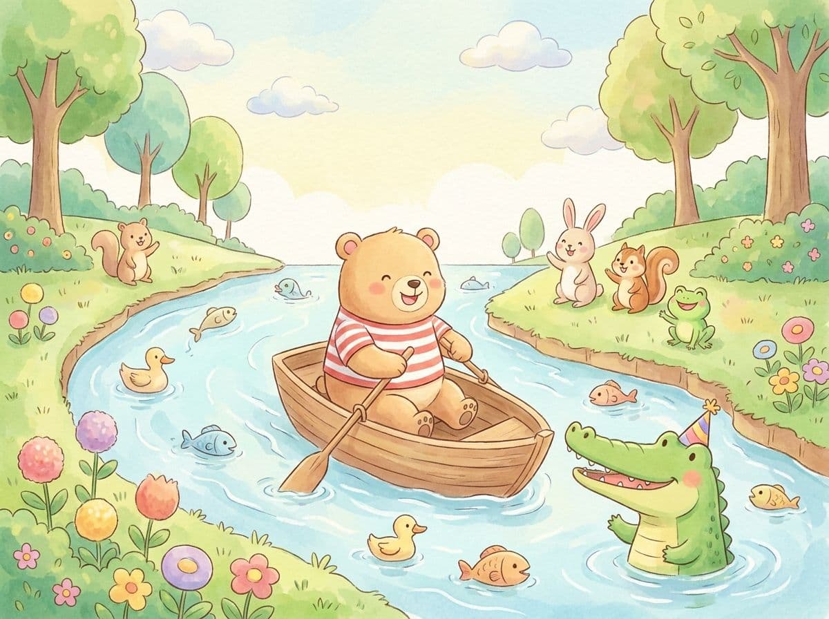 Row, Row, Row Your Boat printable flashcards cover