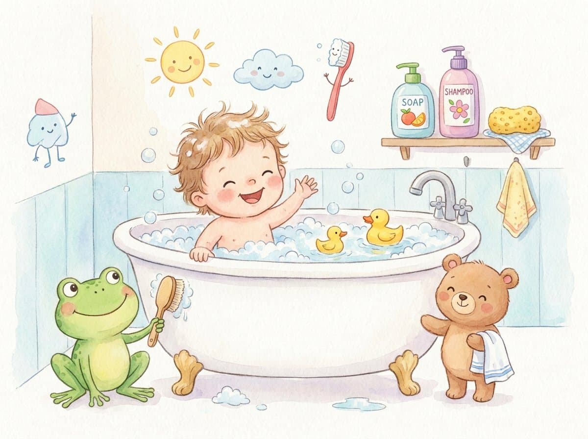 The Bath Song printable flashcards cover