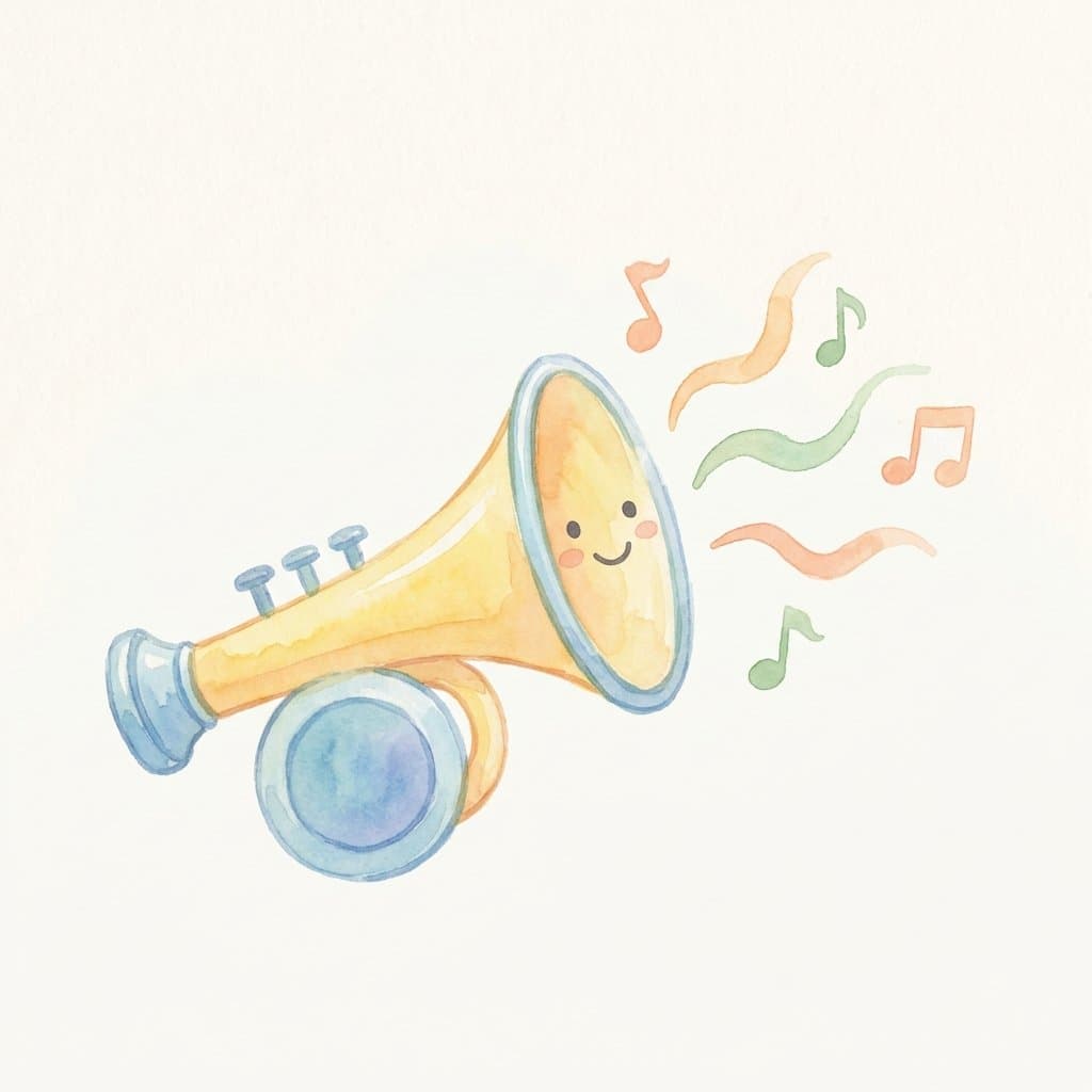 horn flashcard illustration